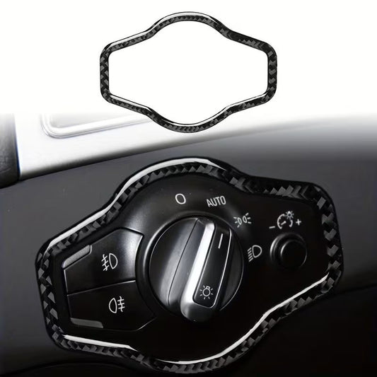 CORNICE ADESIVA  INTERRUTTORE FARI AUDI A4 A5 Q5 B8 2009 2016 FIBRA CARBONIO