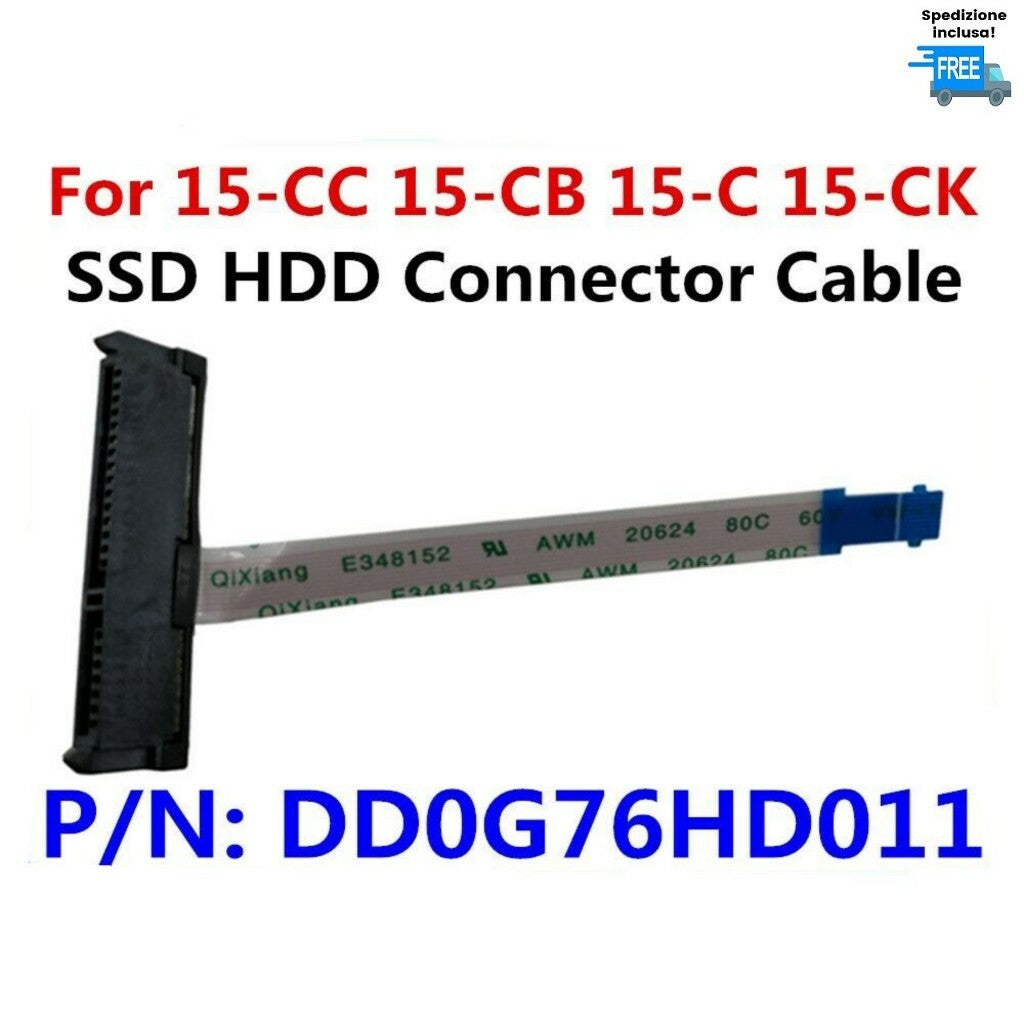 CONNETTORE SATA HARD DISK HP 15-CC 15-CB 15-C 15-CK DD0G76HD011 CAVO FLAT INCL.