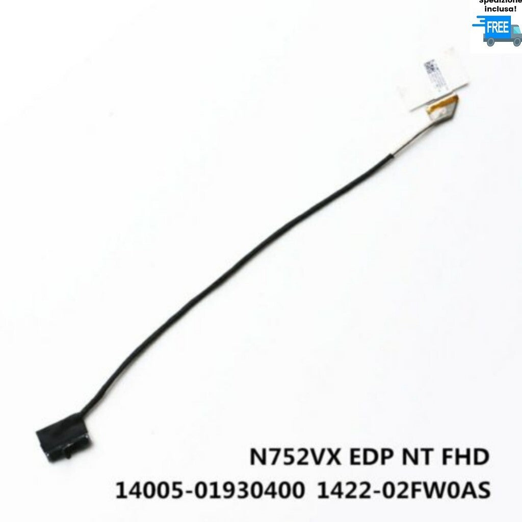 CAVO FLAT LED VGA ASUS N752VX EDP FHD CABLE LCD FLEX 1422-02FW0AS 14005-01930400