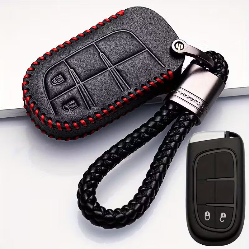 COVER PORTACHIAVI ECOPELLE JEEP RENEGADE COMPASS WRANGLER GRAND CHEROKEE 2 TASTI