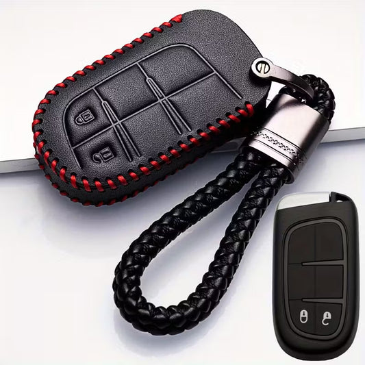 COVER PORTACHIAVI ECOPELLE JEEP RENEGADE COMPASS WRANGLER GRAND CHEROKEE 2 TASTI