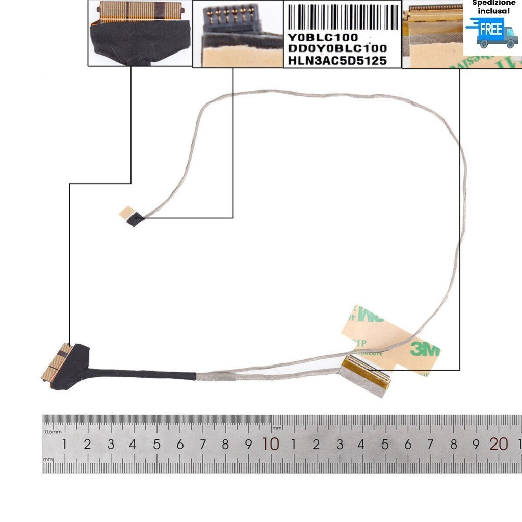 CAVO FLAT VIDEO HP  STREAM 13-C  40 PIN CABLE LED LVDS DD0Y0BLC100
