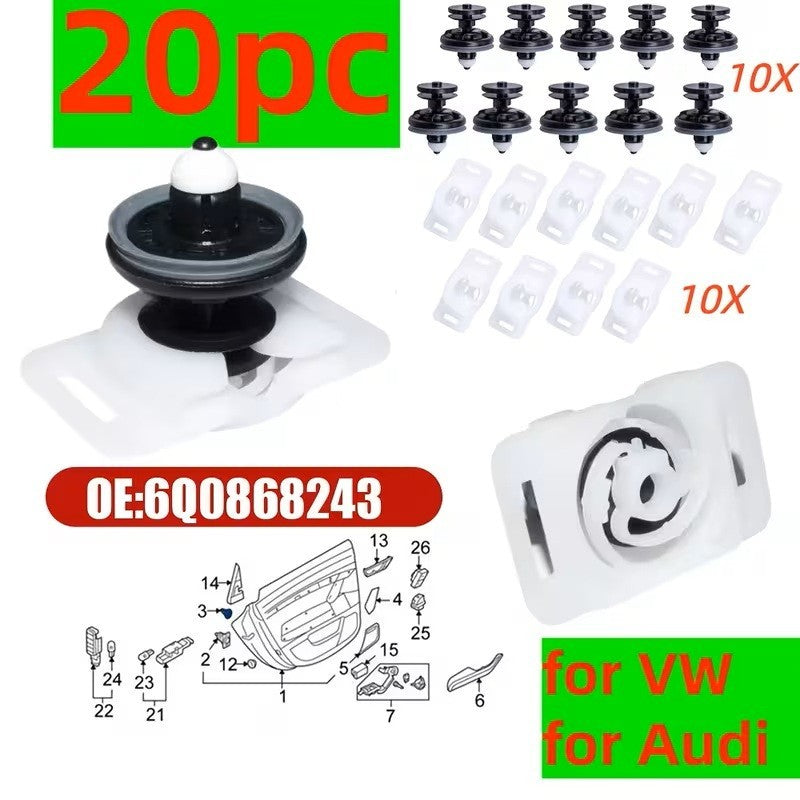 10 Clip Interni Porta per VW Golf Polo Passat Caddy Touran Audi A3 A4 A6 TT