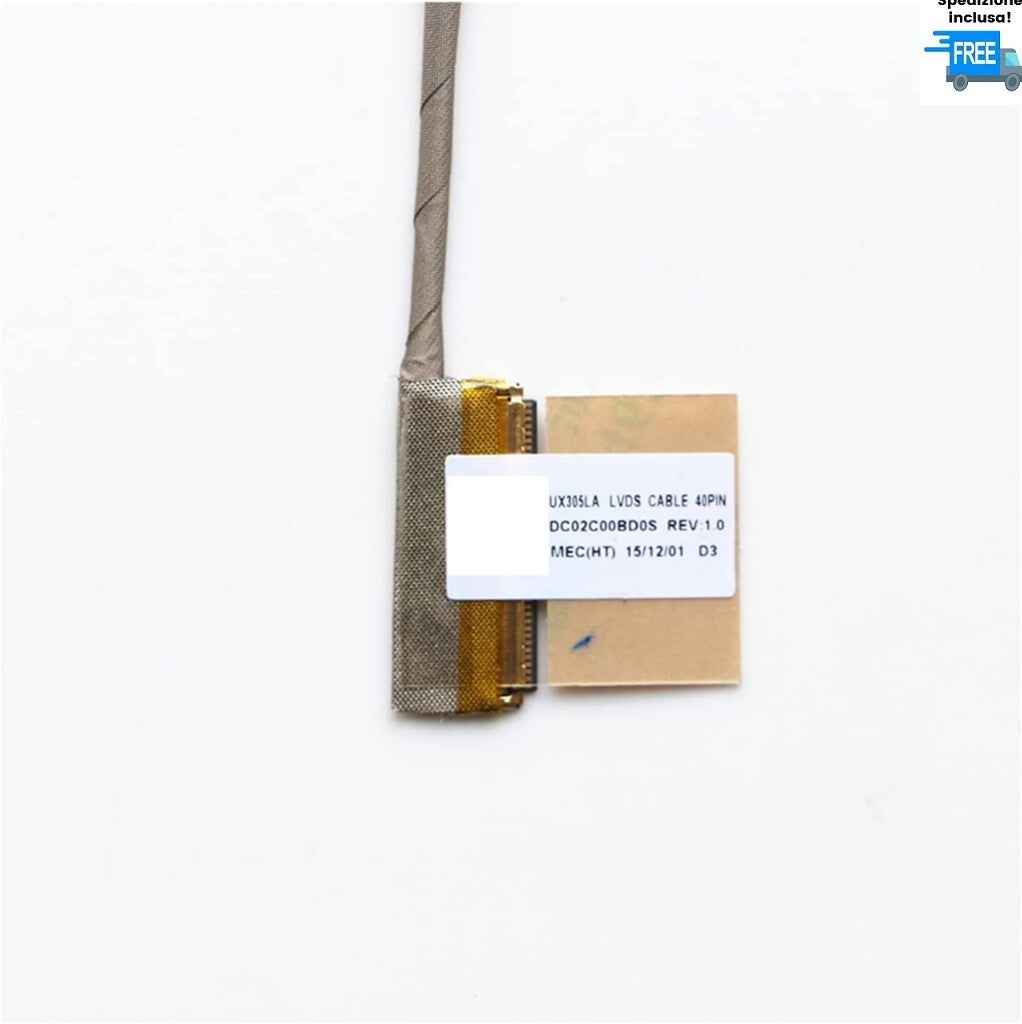 CAVO FLAT ASUS UX305LA UX305FA UX305 CABLE FLEX  40 PIN DC02C00BD0S LED VGA