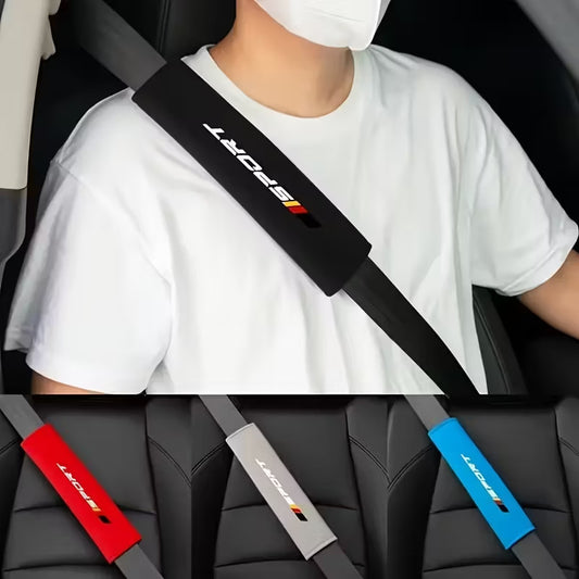 2 pz copertura copri cinture di sicurezza nere SPORT  BMW Audi Mercedes Volvo