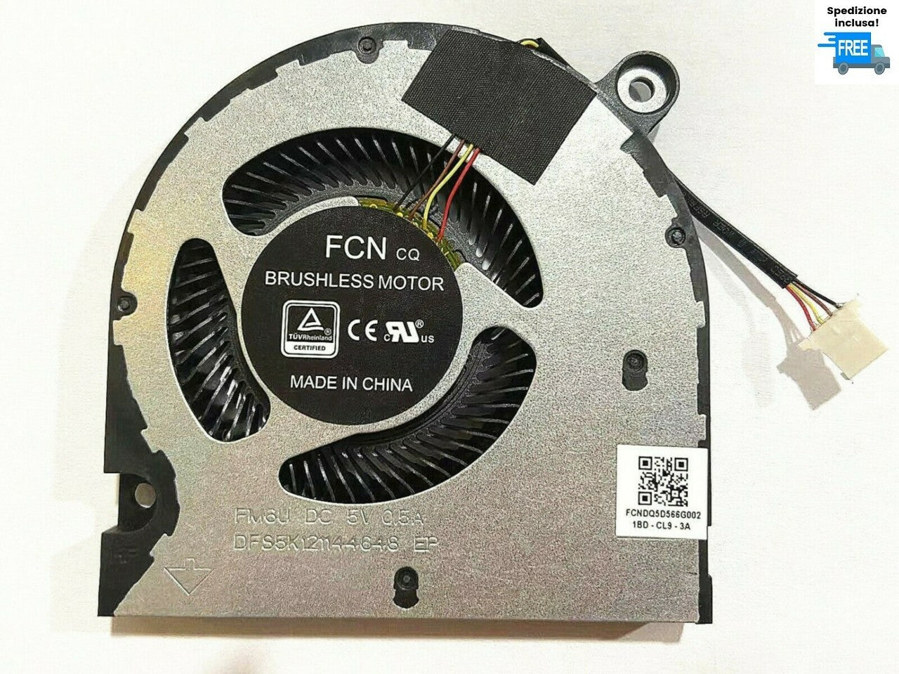 VENTOLA ACER SPIN 5 SPIN 5 SP513-55N SP513-52N SP513-55 CPU FAN COOLER  4 PIN