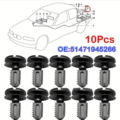 10 pz clip rivestimento bagagliaio fissaggio pannello BMW E30 E36 E46 E60 E90