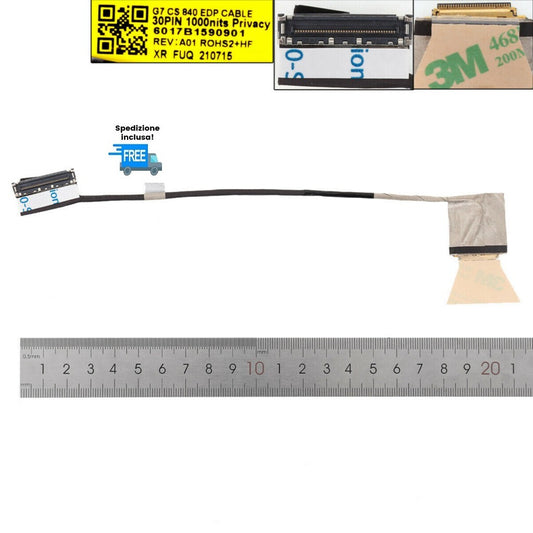 CAVO FLAT VIDEO LED HP 840 G7 845 G7  6017B1590901 30 PIN EDP CABLE