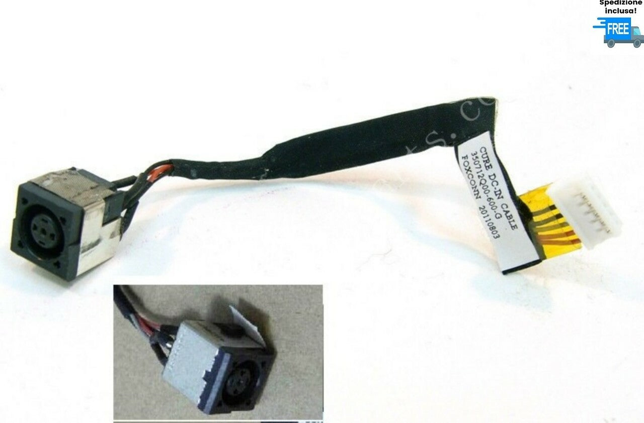 Jack HP Probook 6560 6560B 8560W dw389. dc power in connettore di alimentazione