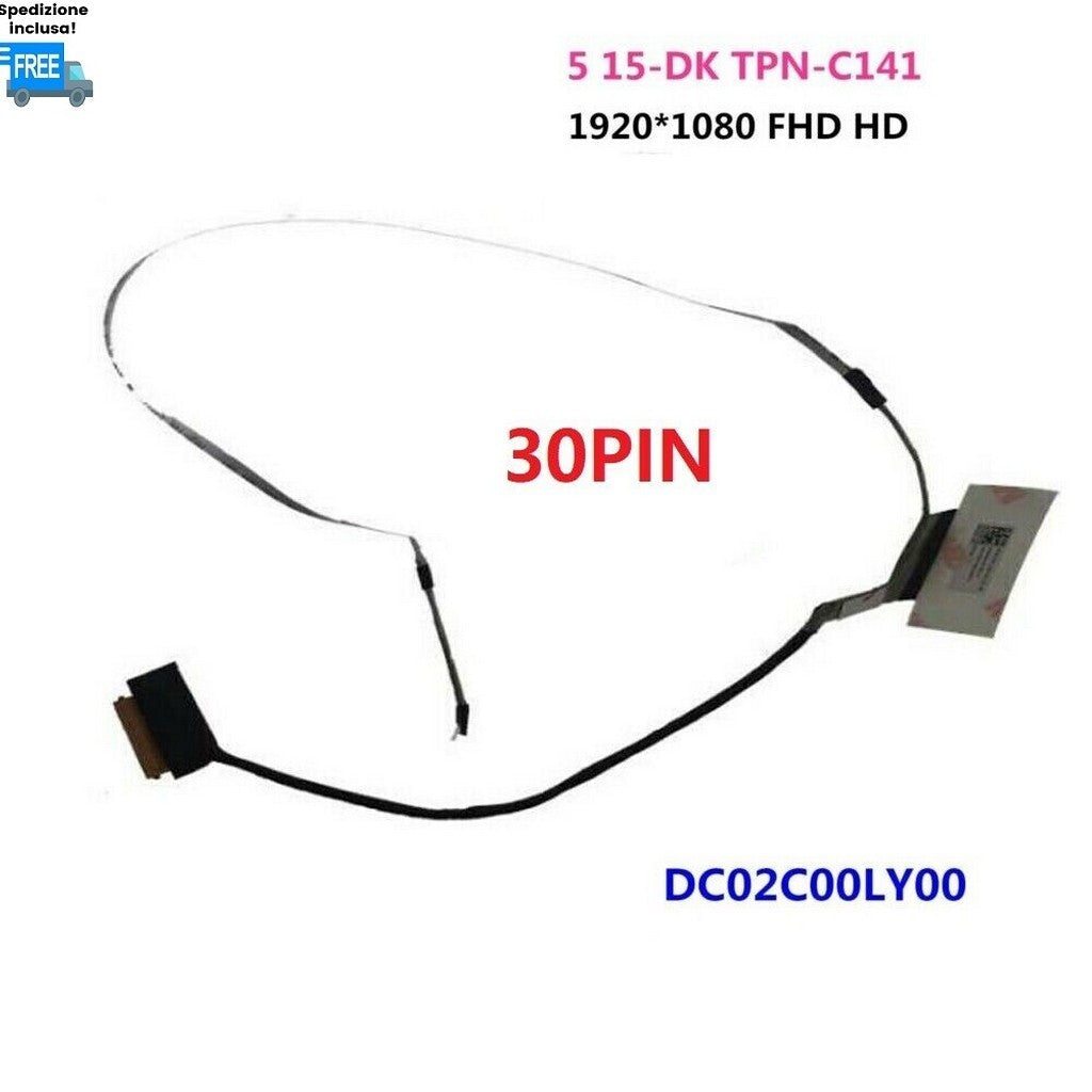 CAVO FLAT VIDEO HP 15-K 15-DK  DC02C00LY00  30 PIN CABLE LED