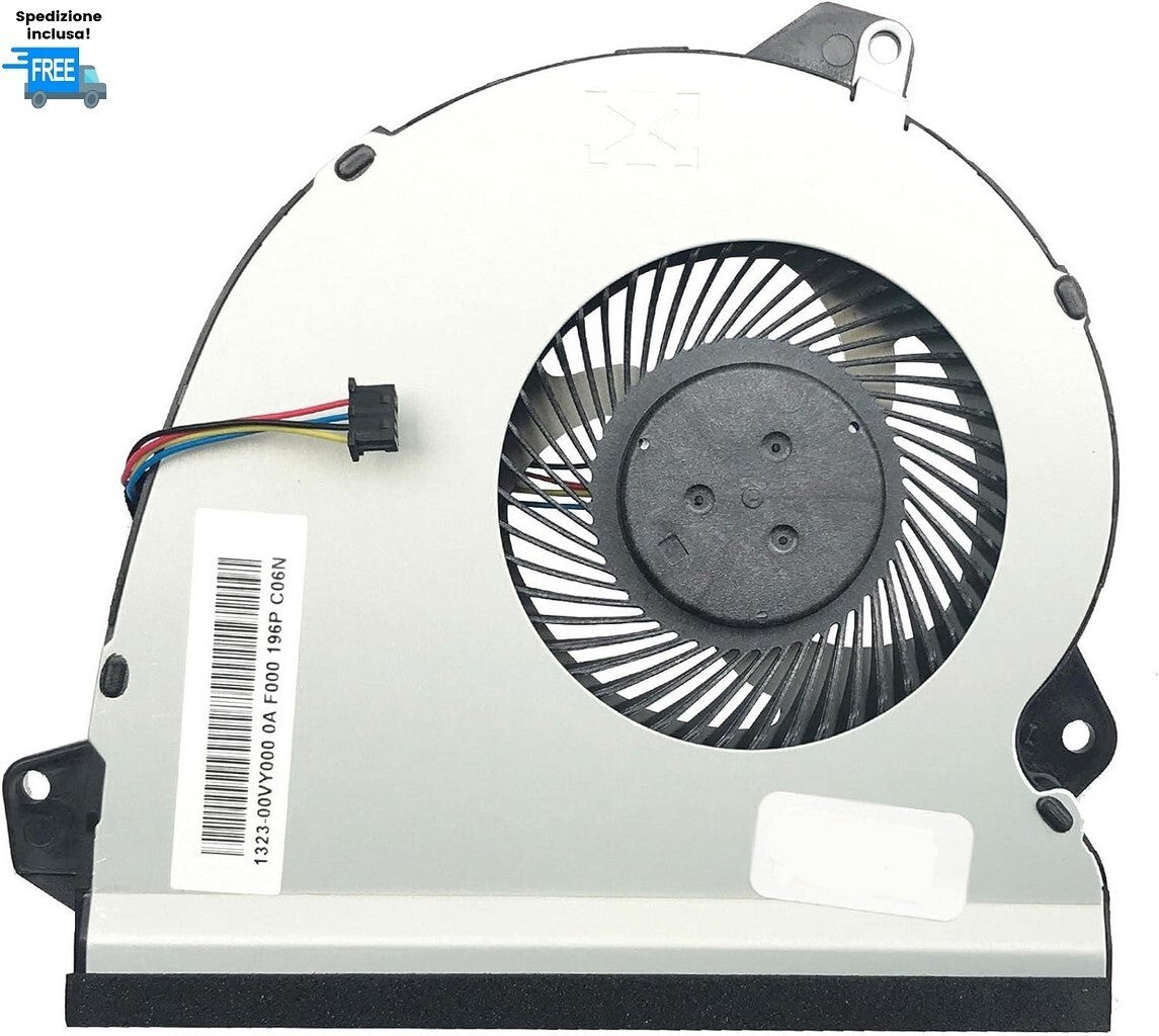 VENTOLA FAN 4 PIN DC 5V PER ASUS FX553VD FX553VE FX553VW FX552VE FX73VE PX73VD