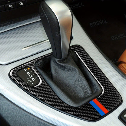 CORNICE CAMBIO AUTOMATICO BMW E90 E91 E92 2005-2012 COVER CARBONIO CONSOLE