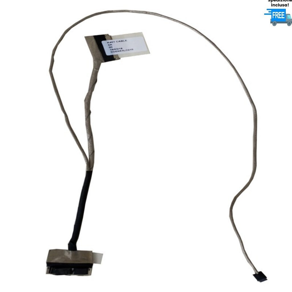 CAVO FLAT LED VGA ASUS K401L K401UQ A401L K401 K401LB DD0XK3LC010 CABLE 30 PIN
