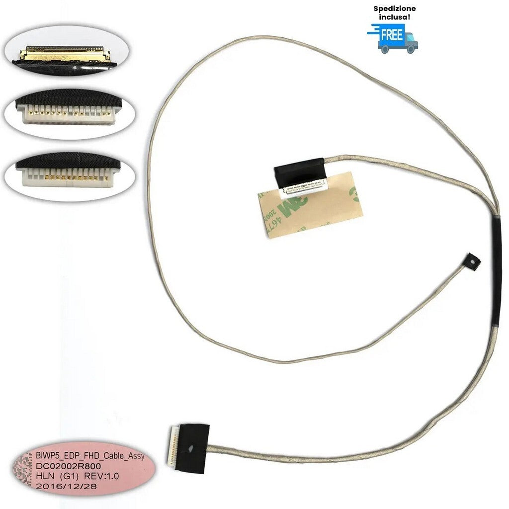 CAVO FLAT VIDEO LED LENOVO 110-15ISK 110-14ISK 30 PIN CABLE FLEX DC02002R800