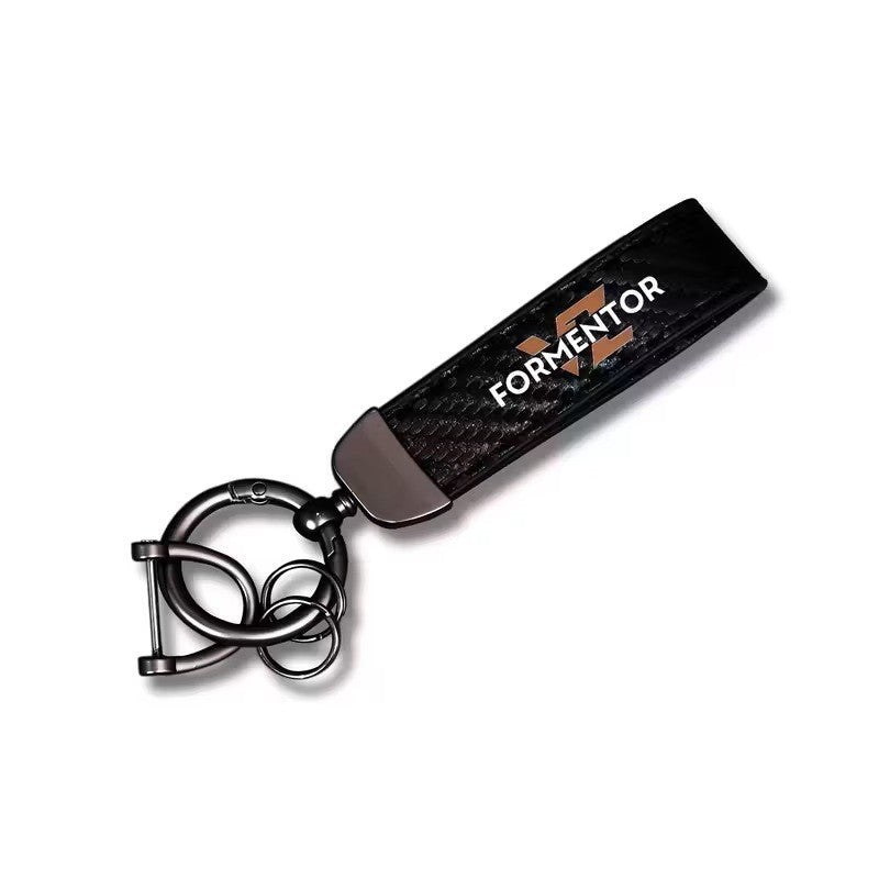 Portachiavi Formentor VZ Ecopelle Effetto Fibra di Carbonio Nero Elegante