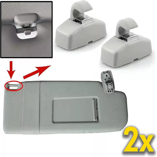 CLIP GANCIO ALETTA PARASOLE VW GOLF BORA JETTA BEETLE T4 T5 CADDY SET 2 PEZZI