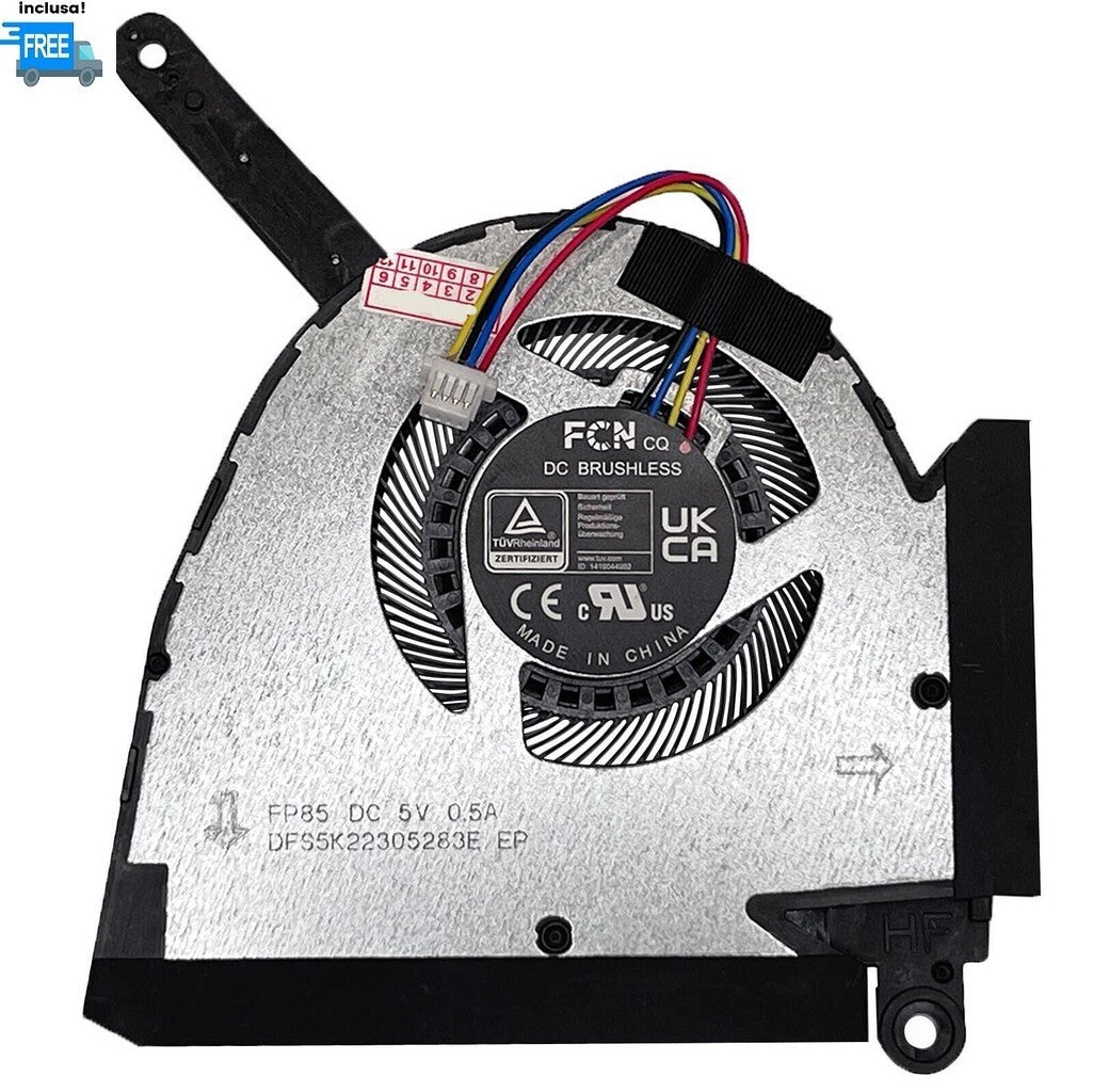 VENTOLA CPU ASUS TUF GAMING  FX517 FX517Z FX517ZR FX517ZC FAN 4 PIN DC 5V