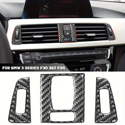 3 PEZZI COVER BOCCHETTE ARIA BMW F30 F31 F32 F33 F34 320i 428i CORNICE ADESIVA