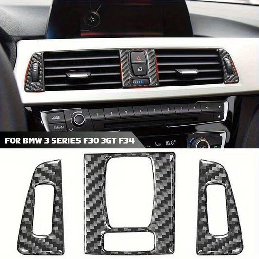 3 PEZZI COVER BOCCHETTE ARIA BMW F30 F31 F32 F33 F34 320i 428i CORNICE ADESIVA