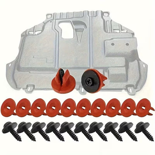 10 Clip  Viti  supporto fissaggio copertura Sottoscocca Motore Volvo Ford Jaguar