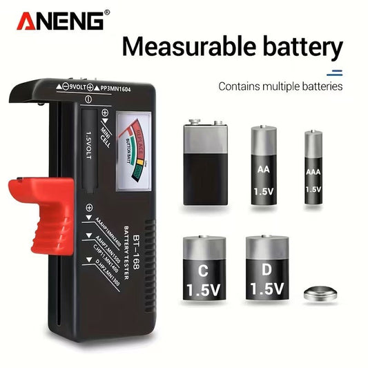 Tester batterie ANENG BT168 analogico AA AAA C D 9V display indicatore carica