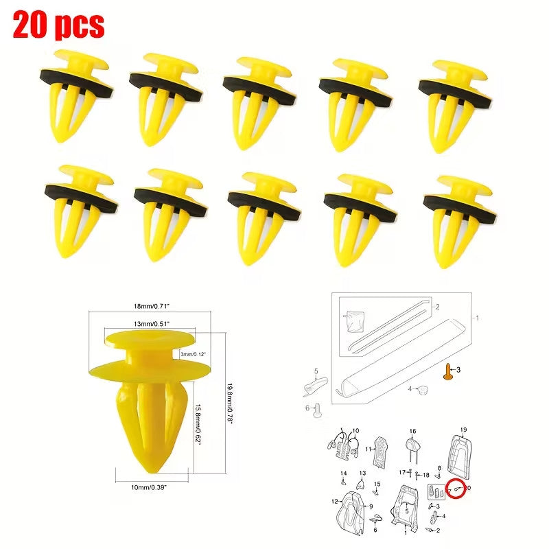 20 pz. Clip fissaggio pannelli Opel Astra Corsa Zafira Insignia Mokka Vectra