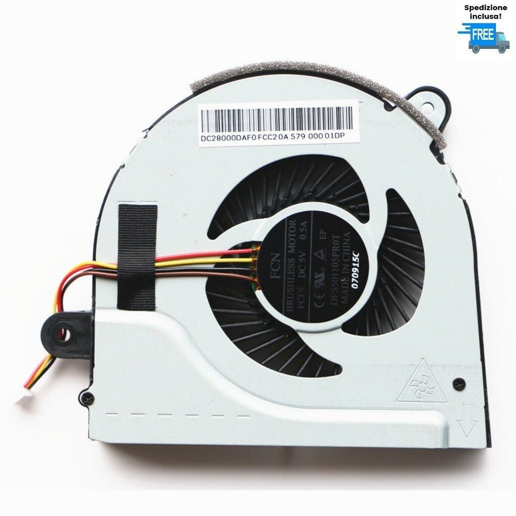 VENTOLA LENOVO G400S G405S G500S G505S Z501 Z505 COOLING FAN NUOVA 4 PIN