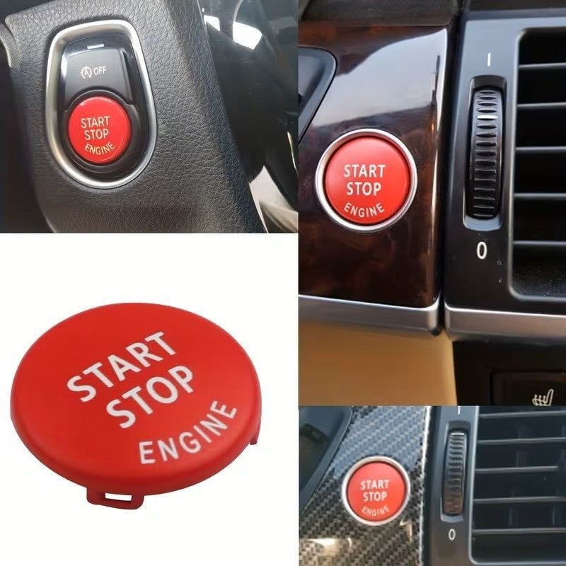 Pulsante START STOP ENGINE Rosso opaco BMW X1 X3 X5 X6 Z4 Serie 1 3 5 E60 E90