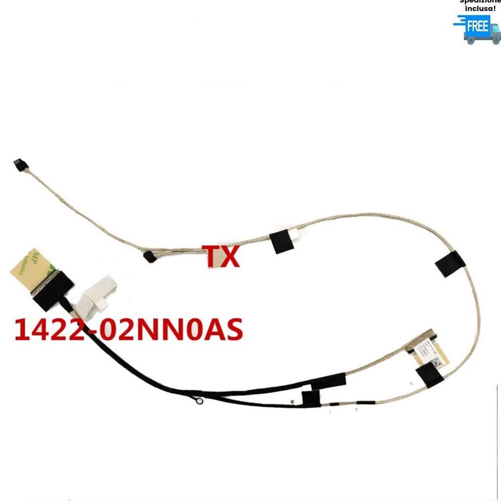 CAVO FLAT LED VGA ASUS X580 X580NV X580BP X580VD 30 PIN CABLE TOUCH 1422-02NN0AS