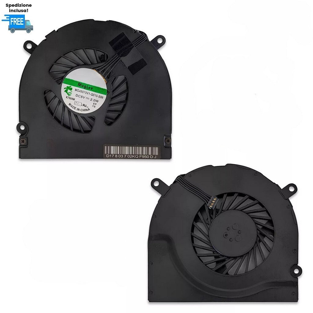 VENTOLA APPLE MACBOOK PRO A1297 2009 VERSIONE 1 FAN COOLER