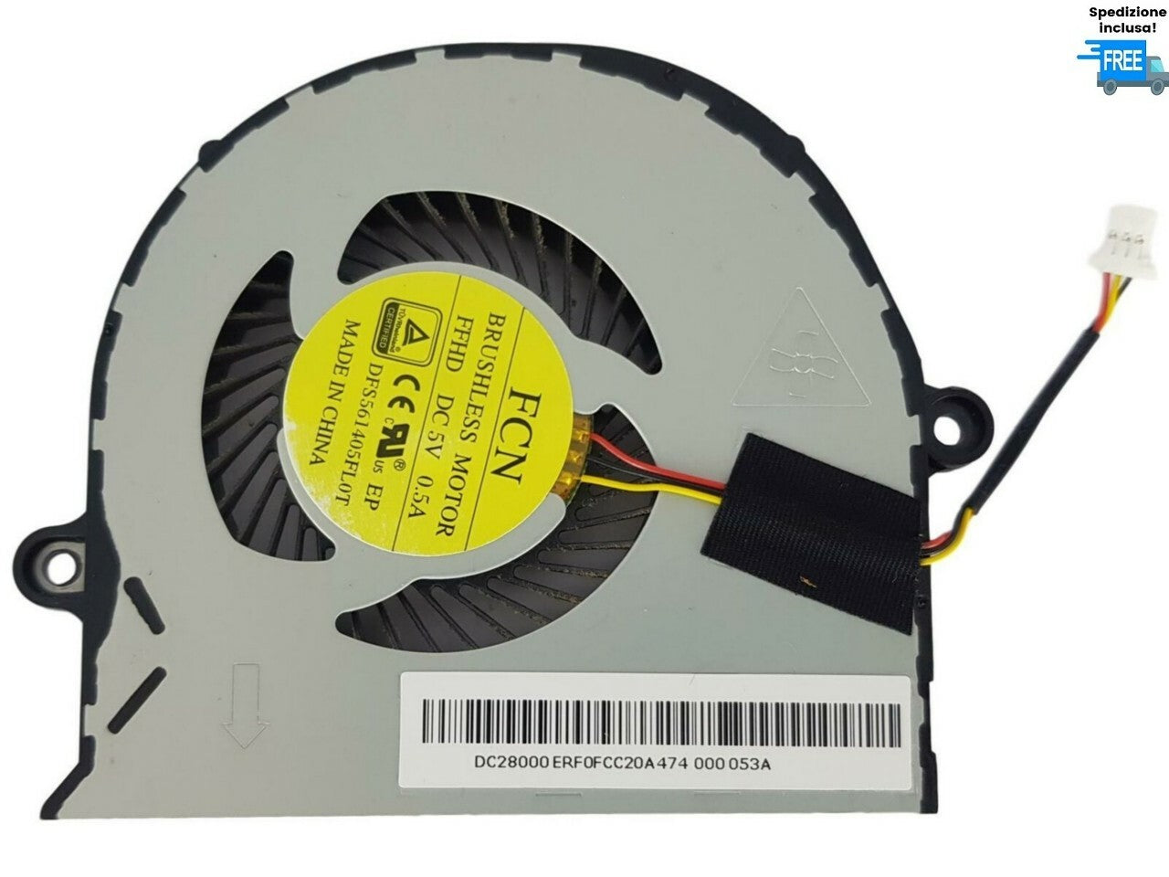 VENTOLA ACER ASPIRE E5-511G E5-521 E5-521G E5-531 E5-531G  NUOVA FAN  3 PIN
