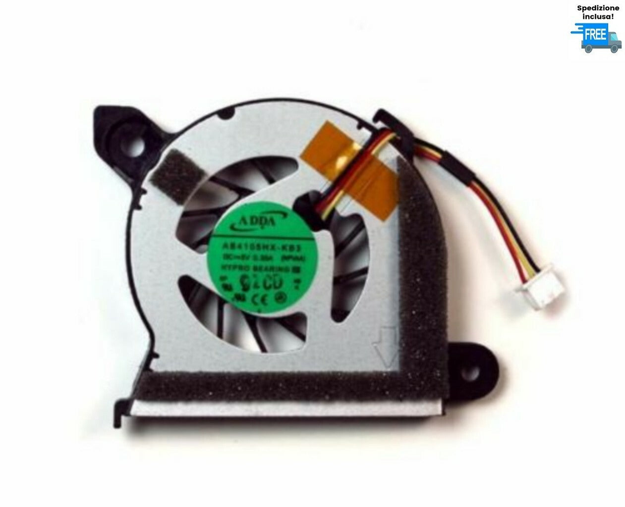 VENTOLA TOSHIBA MINI NB300 NB305 FAN NUOVA 3 PIN  ADDA AB4105HX-KB3