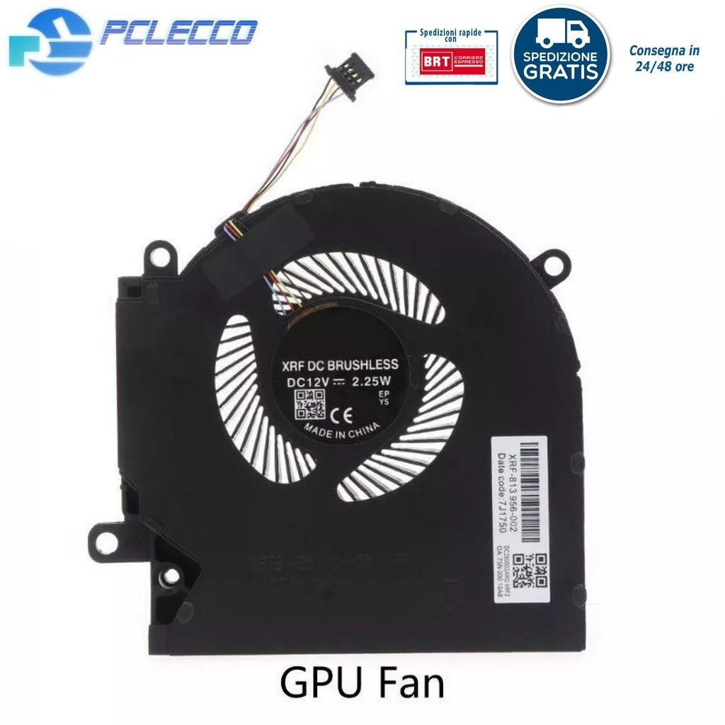 VENTOLA HP OMEN 15-EK 15-EN RADIATORE FAN COOLER GPU VERSIONE 12V