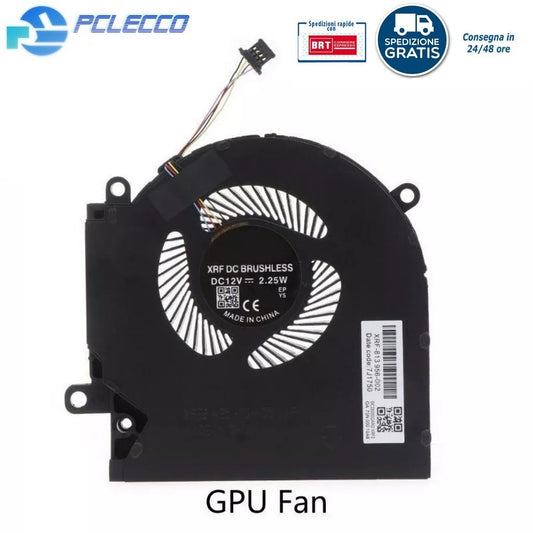 VENTOLA HP OMEN 15-EK 15-EN RADIATORE FAN COOLER GPU VERSIONE 12V