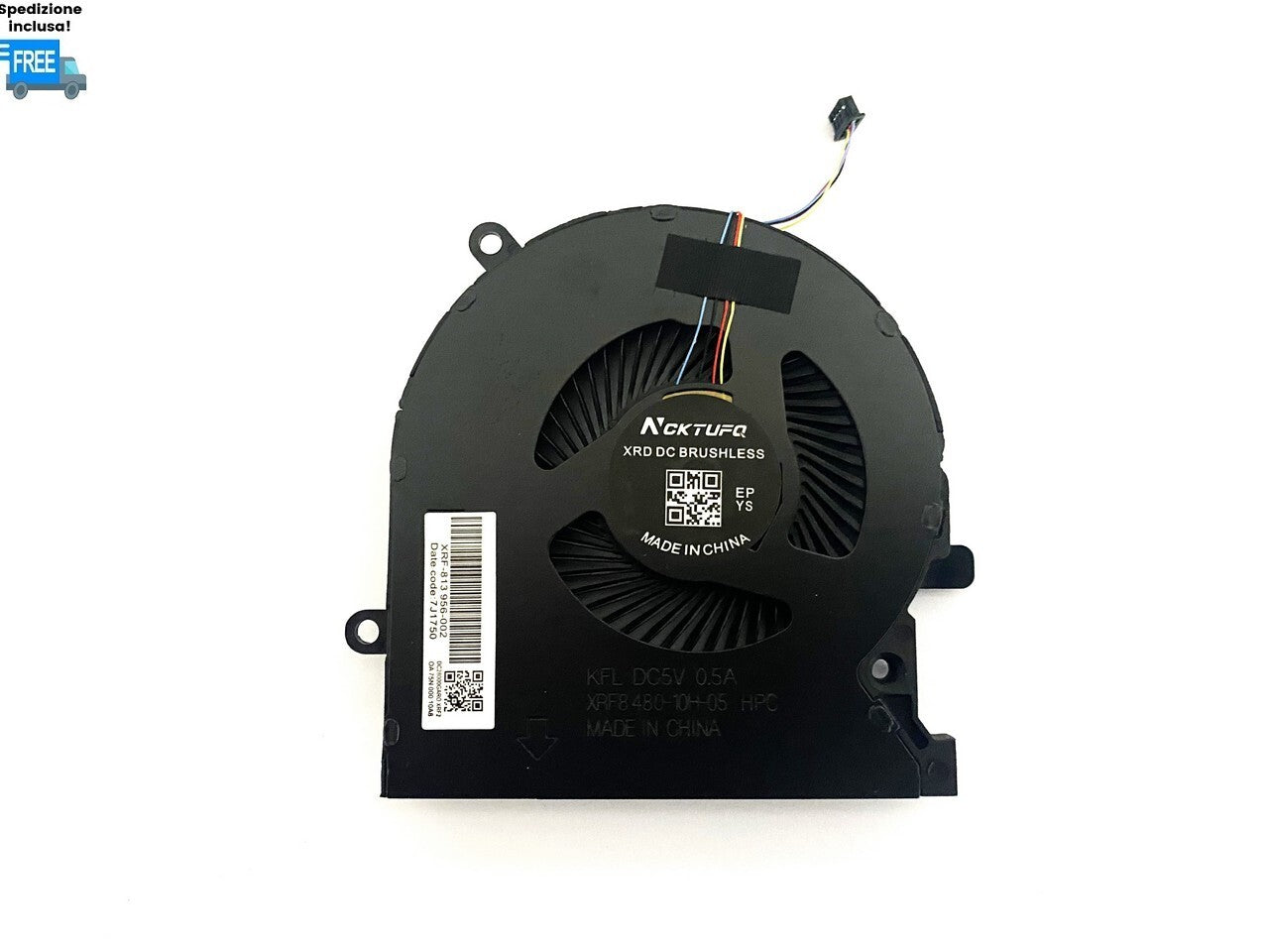 VENTOLA CPU HP OMEN 15-EK 15-EN FAN COOLER 4 PIN DC 5V NOTEBOOK