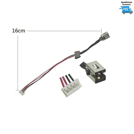 JACK TOSHIBA SATELLITE C70D-B C75-B C75D-B L70B  DW822 CONNETTORE DC IN 4 PIN