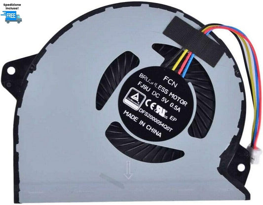 VENTOLA CPU FAN 4 PIN 5V  PER ASUS ROG STRIX GL702VS GL702VSK GL702VM GL702VMK