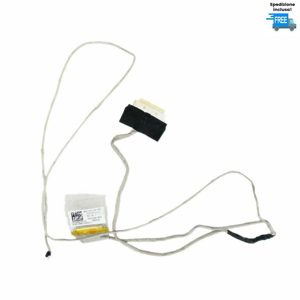 CAVO FLAT DISPLAY LENOVO 100-15IBD 100-15LBD LED 30 PIN NUOVO P/N: DC02001XL10