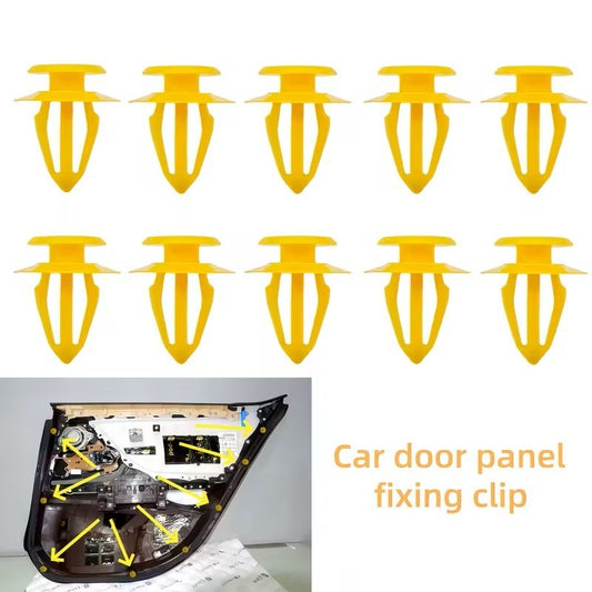 10 pz clip fissaggio pannello portiera Ford Focus Galaxy Ka gialla ABS
