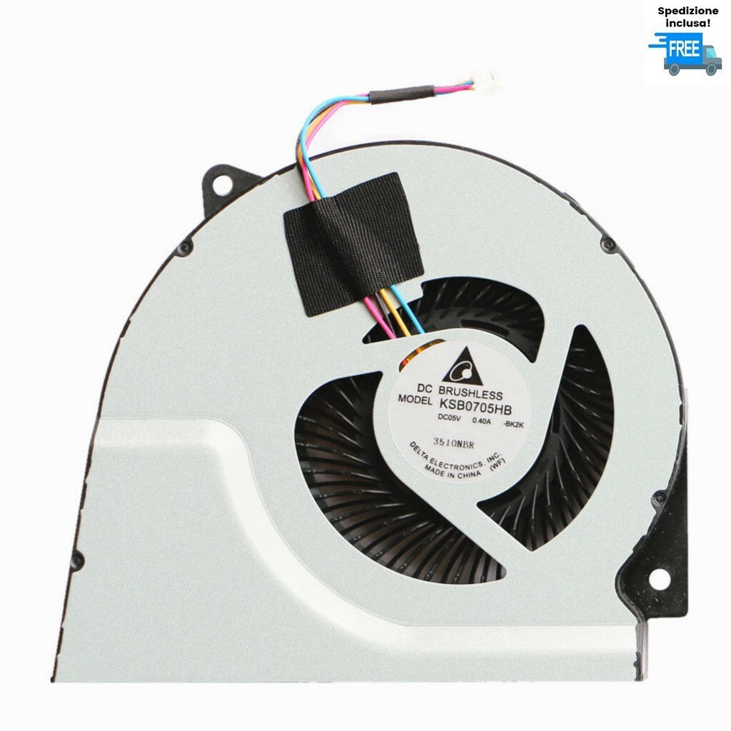 VENTOLA ASUS N46 N46VB N46VJ N46VM N46VZ N46E FAN NUOVA 4 PIN COOLER
