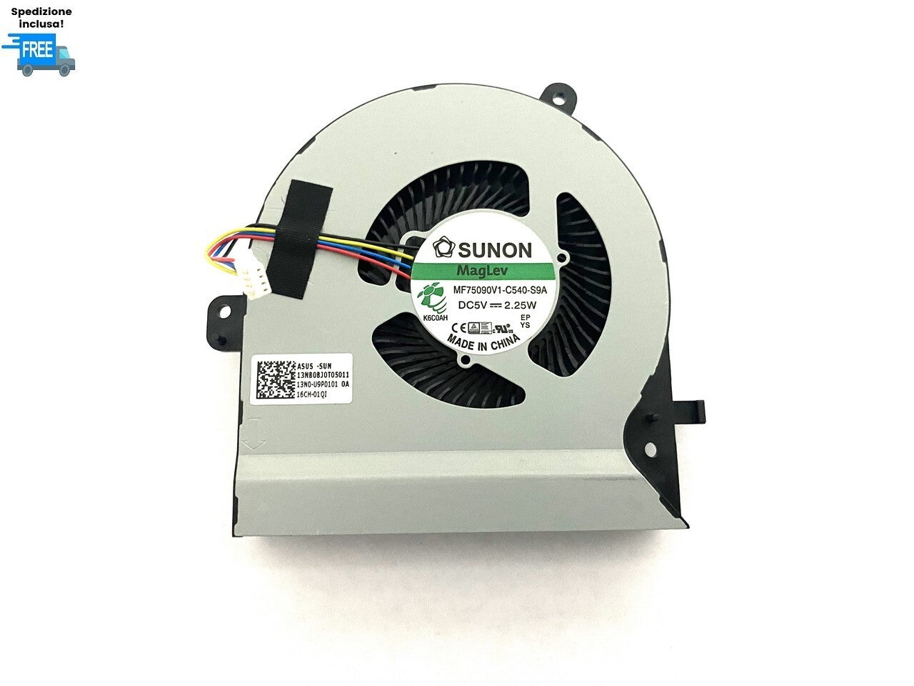 VENTOLA ASUS ROG FX502 FX502VM  FX502VT FAN COOLER 4 PIN. VERSIONE 1