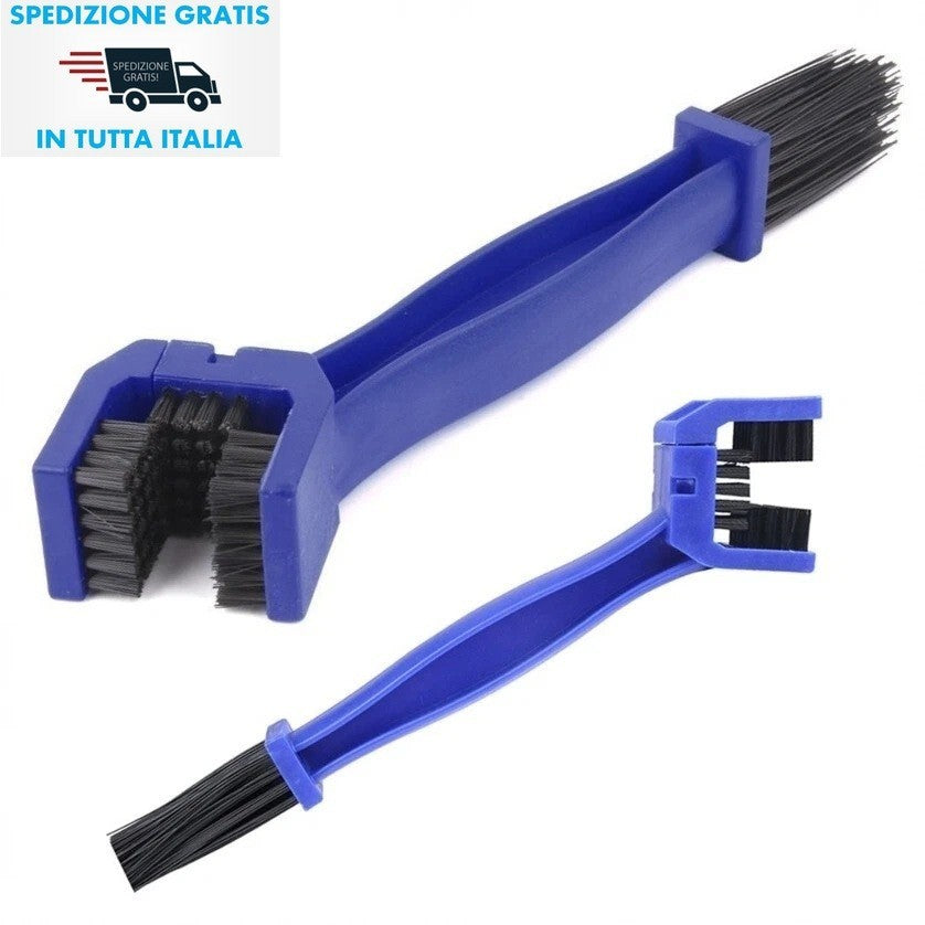 SPAZZOLA KIT PULIZIA MANUTENZIONE PULISCI CATENA PER BICI E MOTO COLORE BLU