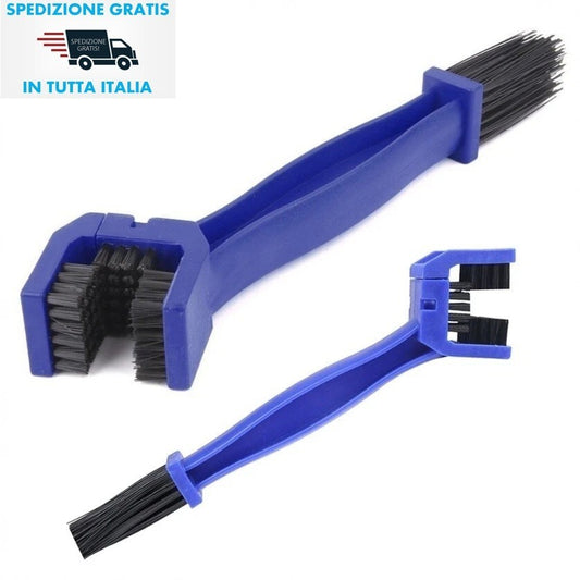 SPAZZOLA KIT PULIZIA MANUTENZIONE PULISCI CATENA PER BICI E MOTO COLORE BLU